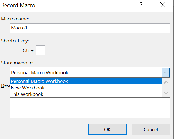 recording a macro - personal macro workbook post