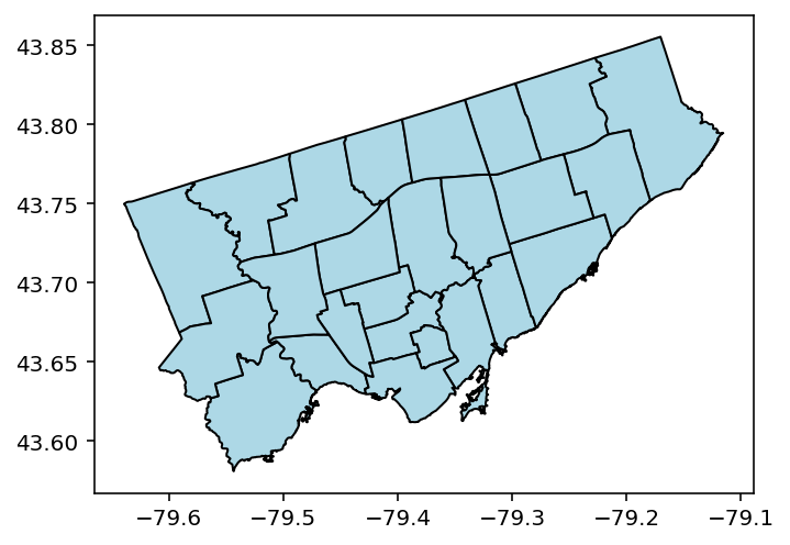 Adding boundaries to a map showing the boundaries of the City of Toronto.