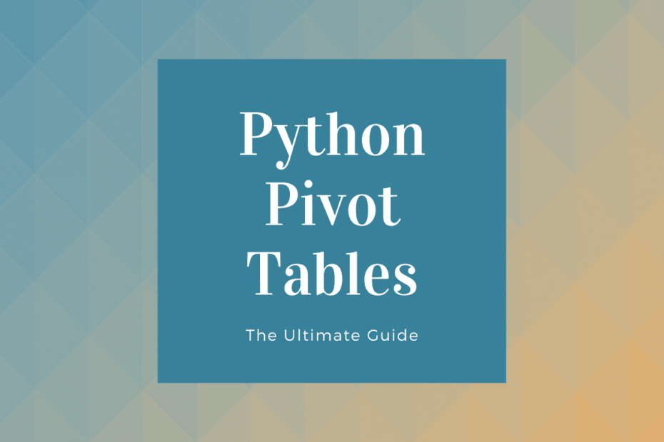 Python Pivot Table Excel