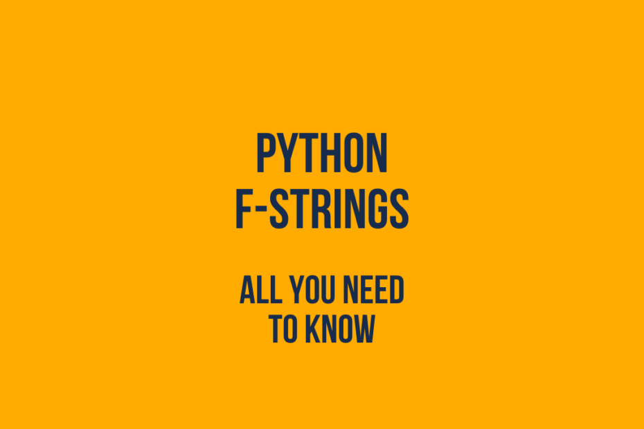 What Does F Before String Mean Python