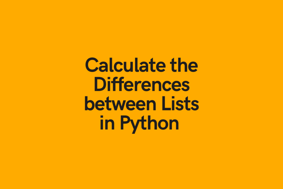 Python List Difference Cover Image