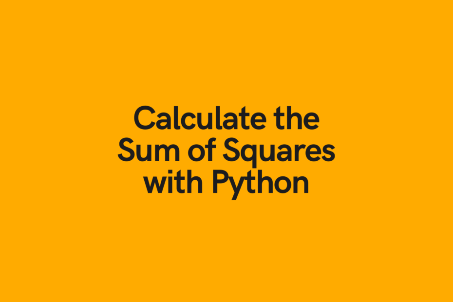 Python Sum of Squares Cover Image