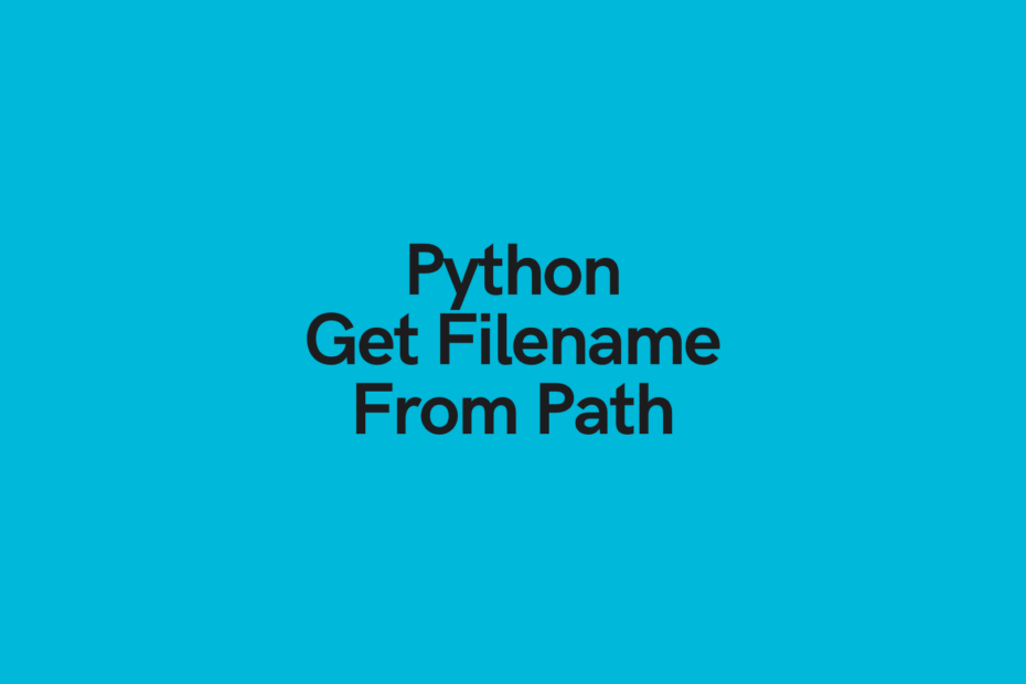 Python Get Filename from Path Cover Image