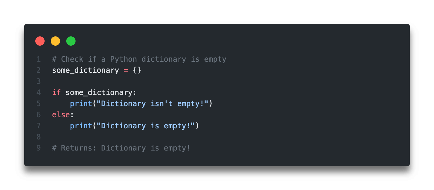 Check If Dict Is Empty In Python