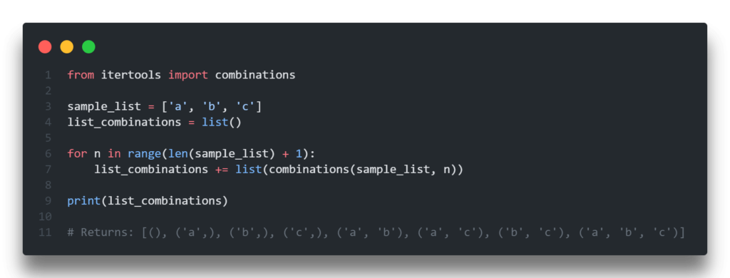 Python: Combinations of a List (Get All Combinations of a List) datagy