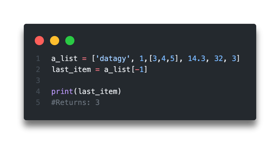 last list item python