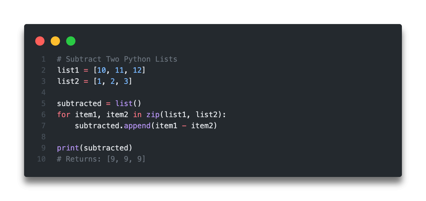 Python: Subtract Two Lists (4 Easy Ways!) • Datagy