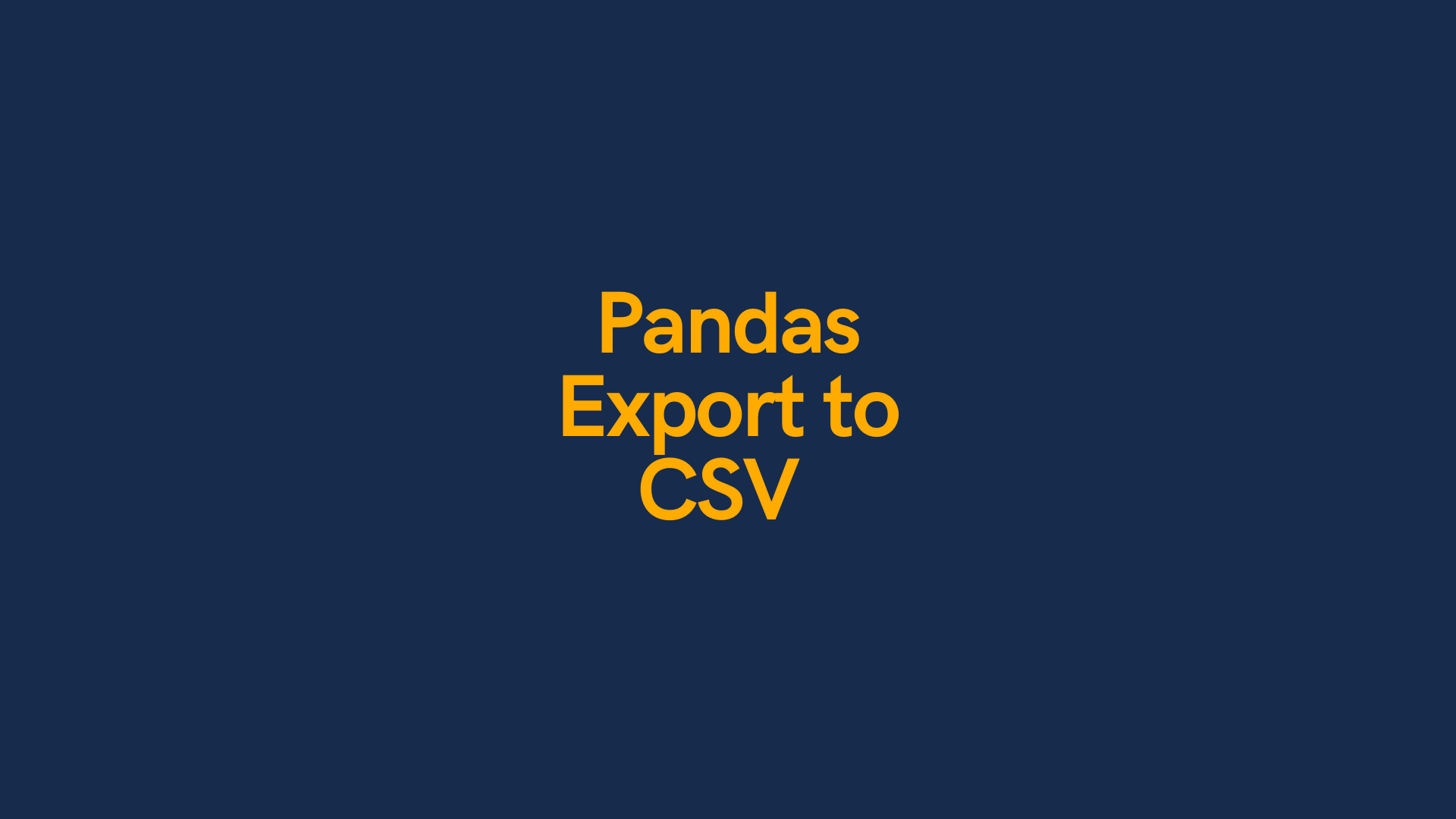 Pandas To Csv Not Working