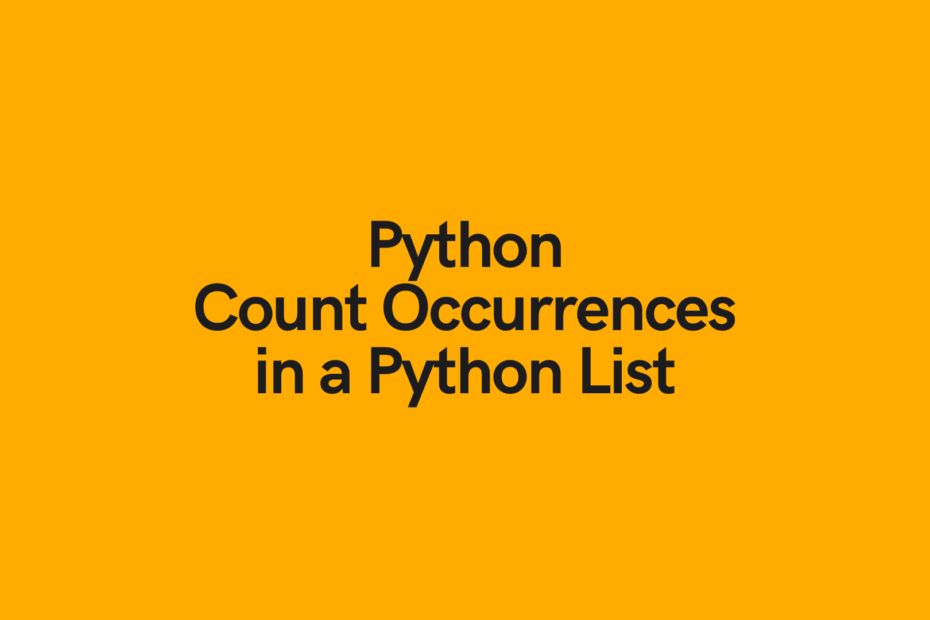 Python Count Number of Occurrences in List Cover Image