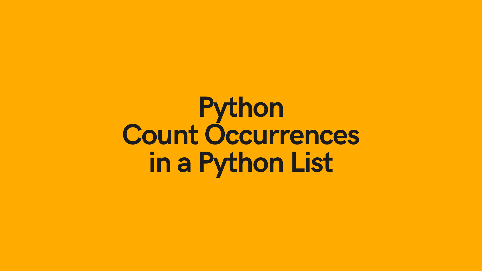 Python Count Number Of Occurrences Of Each Item In List