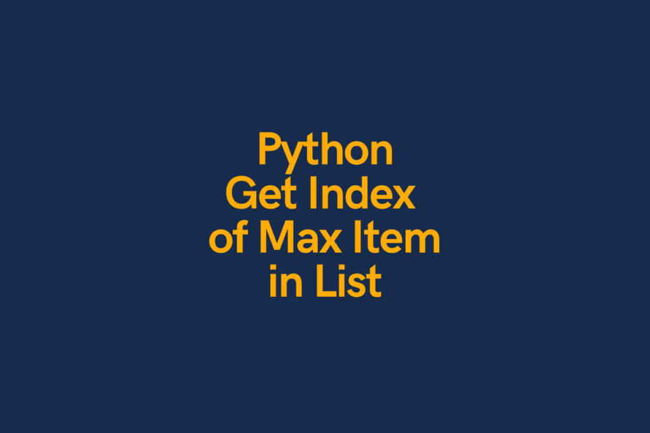 Find Index Of Max In Excel