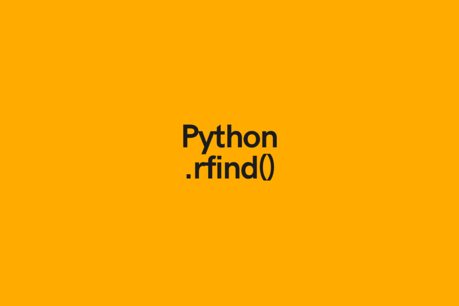 Python rfind Cover Image