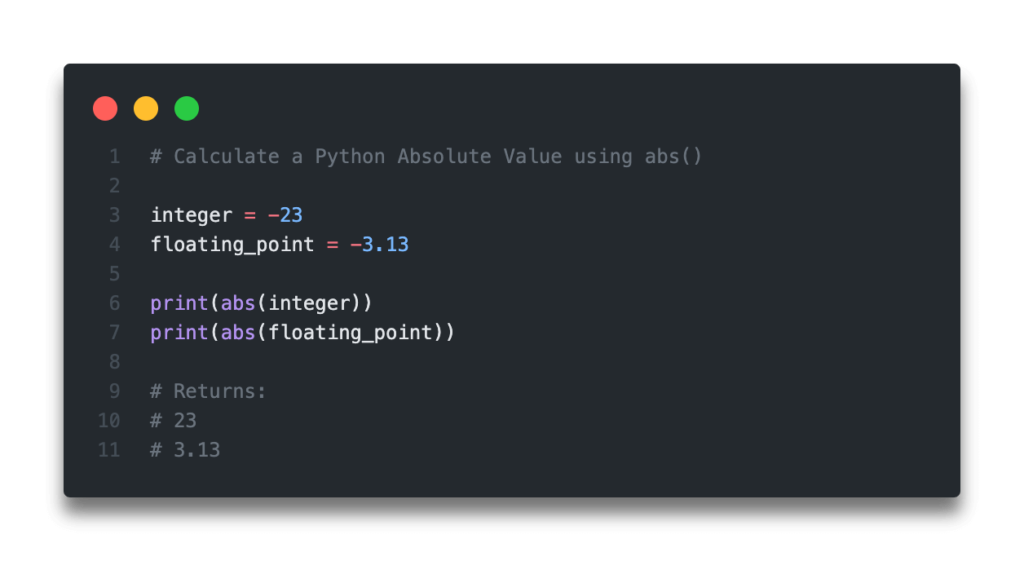 Quick Answer - Python Absolute Value