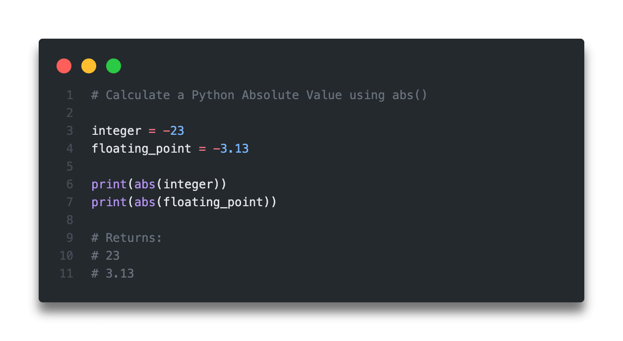 Python Absolute Value: Abs() in Python • datagy