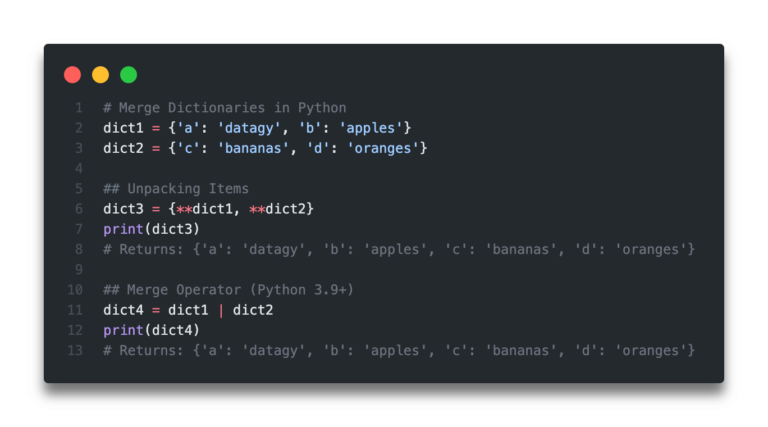 Python Merge Dictionaries - Combine Dictionaries (7 Ways) • Datagy