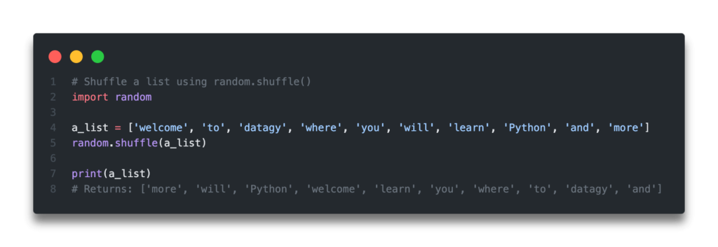 How To Shuffle Letters In Python