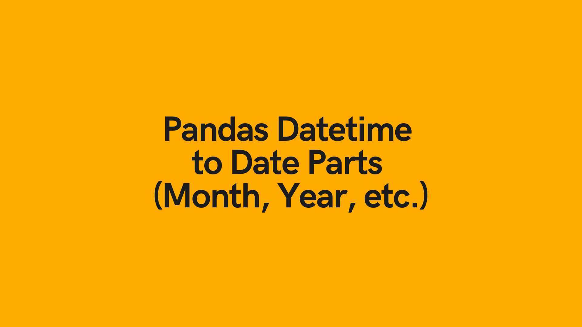 Pandas to date