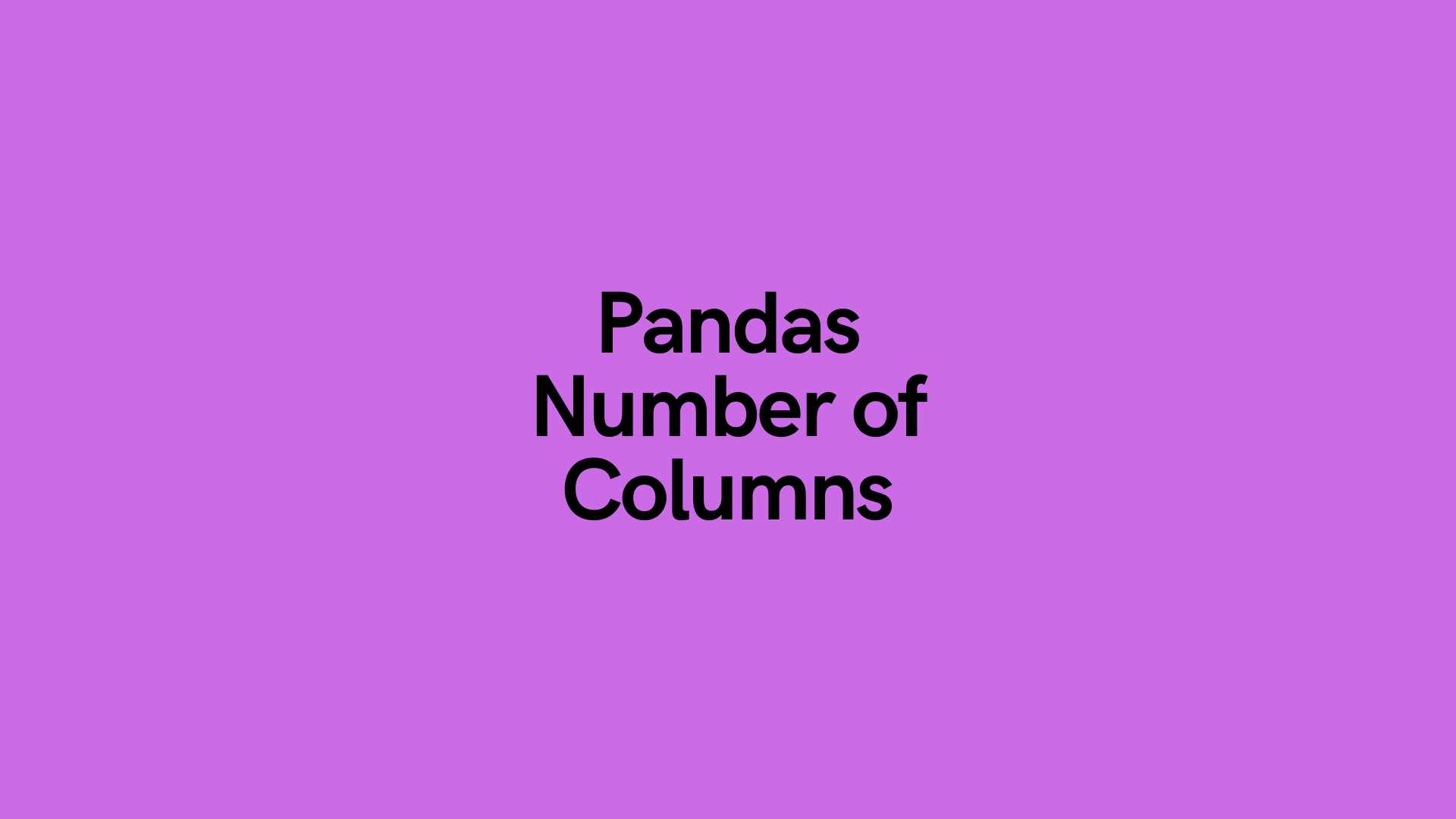 Pandas Dataframe Count Number Of Columns