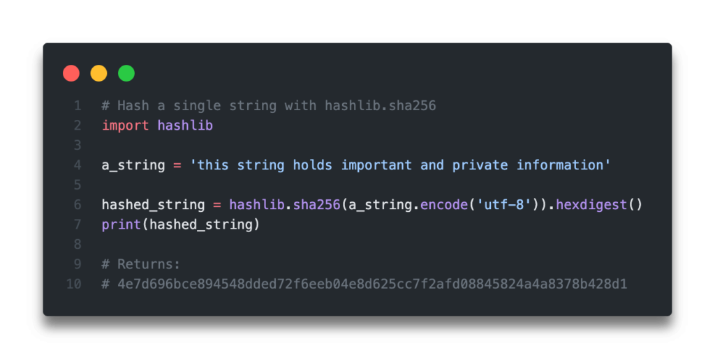 Quick Answer - Hash a String with Python SHA256