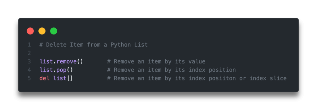 remove multiple element from list python by index