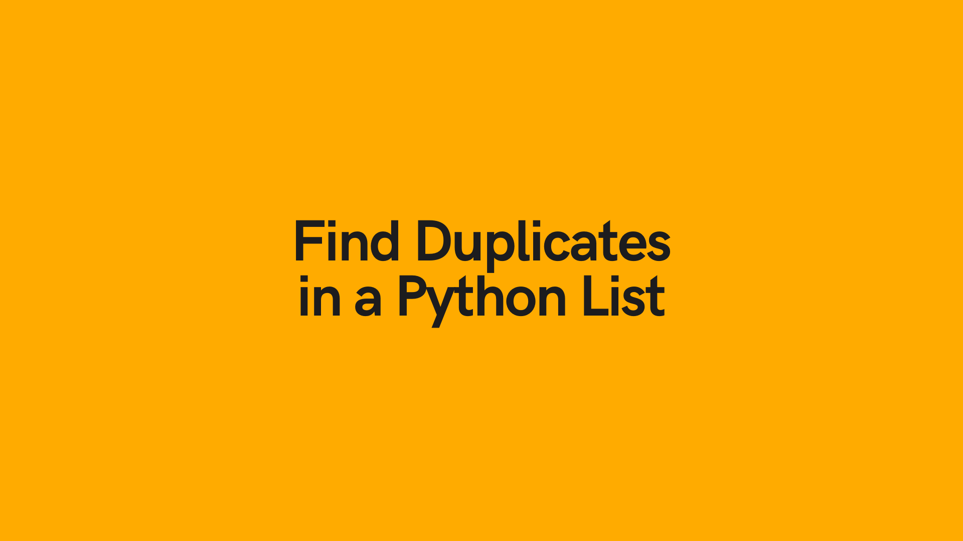 find duplicates list python